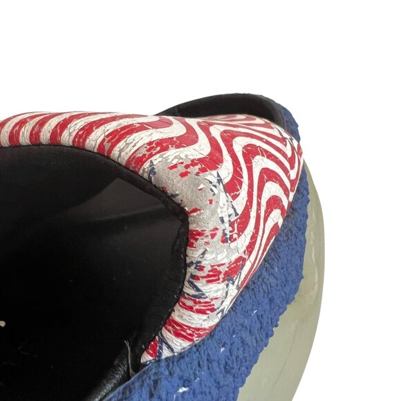 Alexander Wang A1 platform slide sandals slip on red white blue size 38 8 chunky - Picture 10 of 15